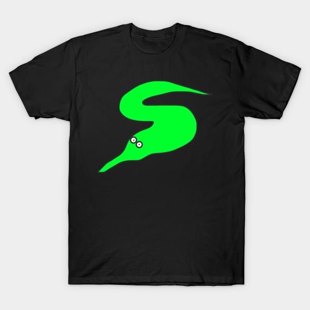 Green Squirmles Inspired Worm On A String T-Shirt by faiiryliite